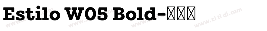 Estilo W05 Bold字体转换